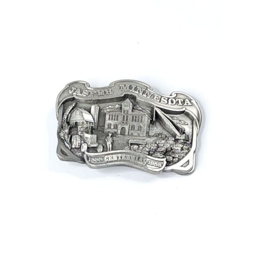 Vintage Limited Edition 1988 Jasper Minnesota MN Centennial Metal‎ Belt Buckle